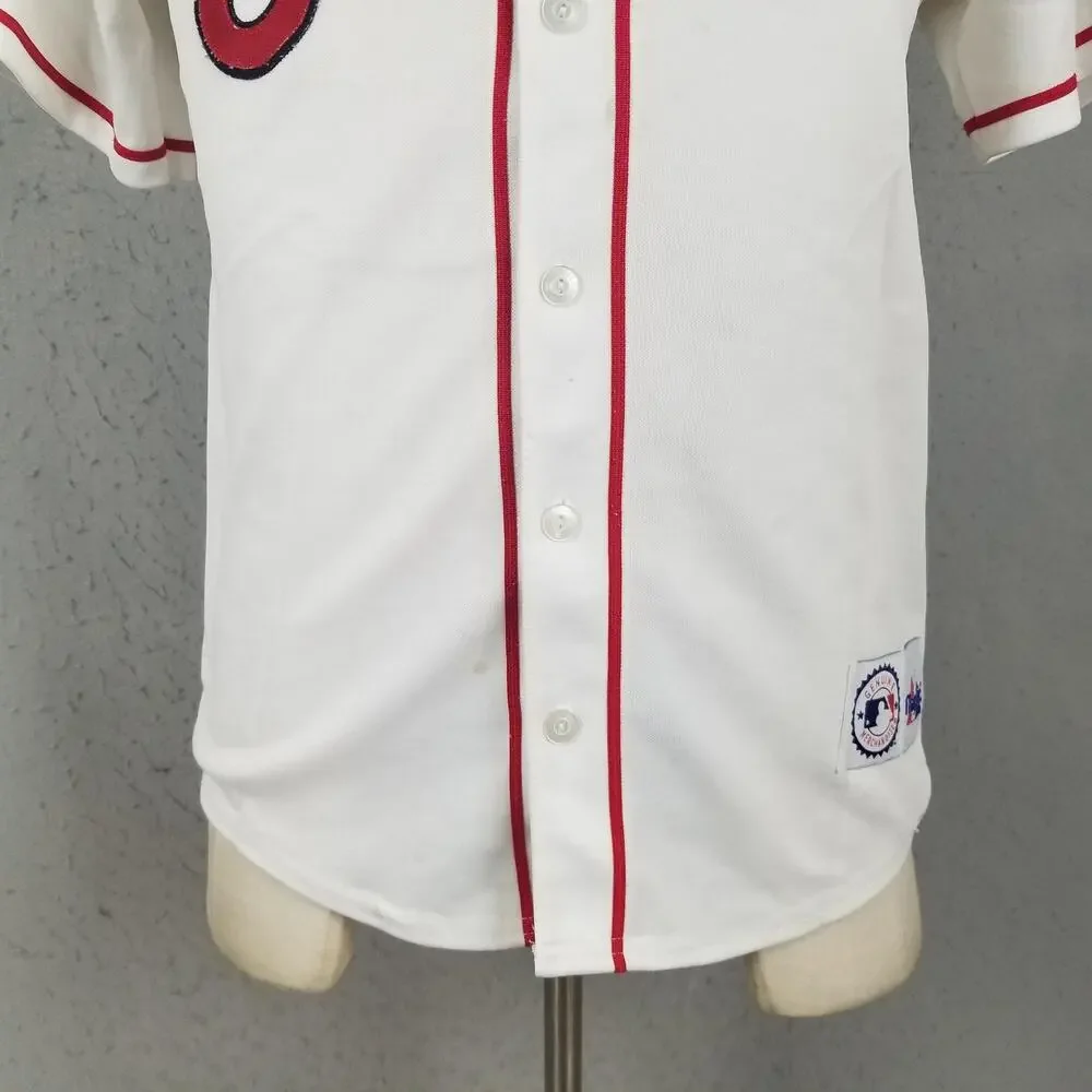 Cleveland Indians Jersey Youth Large White Home MLB Baseball Majestic‎ Diaz #2